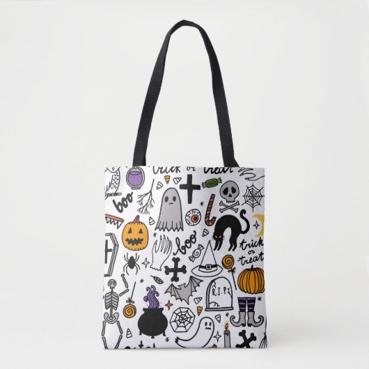 Halloween-Muster. Vintager Hintergrund Tasche (Vorderseite)