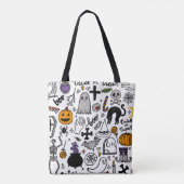 Halloween-Muster. Vintager Hintergrund Tasche (Rückseite)
