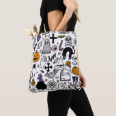 Halloween-Muster. Vintager Hintergrund Tasche (Von Nahem)