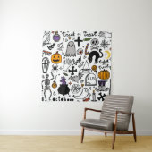 Halloween-Muster. Vintager Hintergrund Wandteppich (Beispiel)