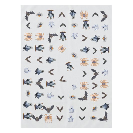 Halloween-Muster von Kreaturen Tischdecke (Vorderseite)