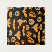Halloween-Muster Wandteppich (Vorderseite (Horizontal))