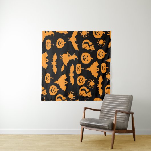 Halloween-Muster Wandteppich (Beispiel (Horizontal))