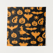 Halloween-Muster Wandteppich (Vorderseite)