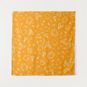 Halloween-Muster Wandteppich (Vorderseite (Horizontal))