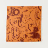 Halloween-Muster Wandteppich (Vorderseite (Horizontal))