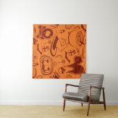 Halloween-Muster Wandteppich (Beispiel (Horizontal))