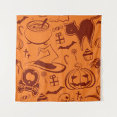 Halloween-Muster Wandteppich (Vorderseite)