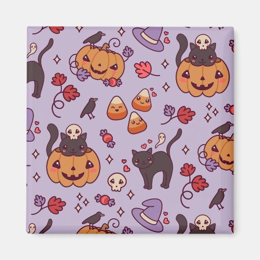 Halloween-Musterdekoration Kaffeemagnet-Tasse Magnet (Vorne)