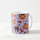 Halloween-Musterdekoration Kaffeetasse (VorderseiteRechts)