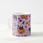 Halloween-Musterdekoration Kaffeetasse (Vorderseite Links)