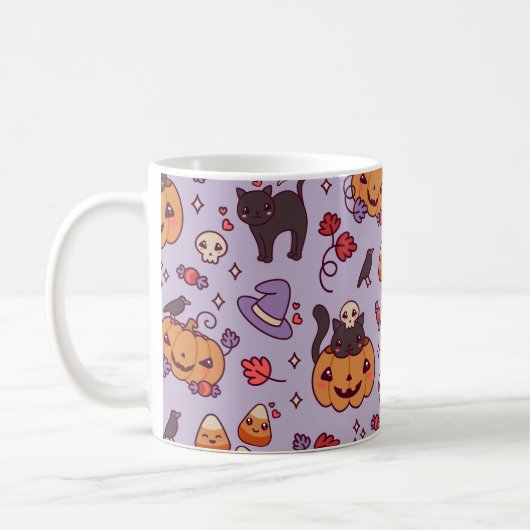 Halloween-Musterdekoration Kaffeetasse (Links)