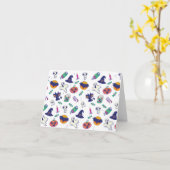 Halloween-Musterdekoration Karte (Gelbe Blume)