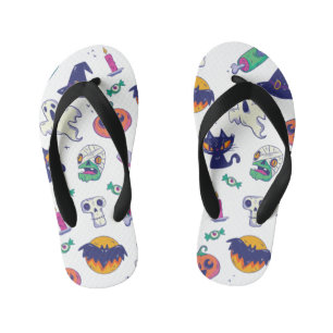 Halloween-Musterdekoration Kinderbadesandalen