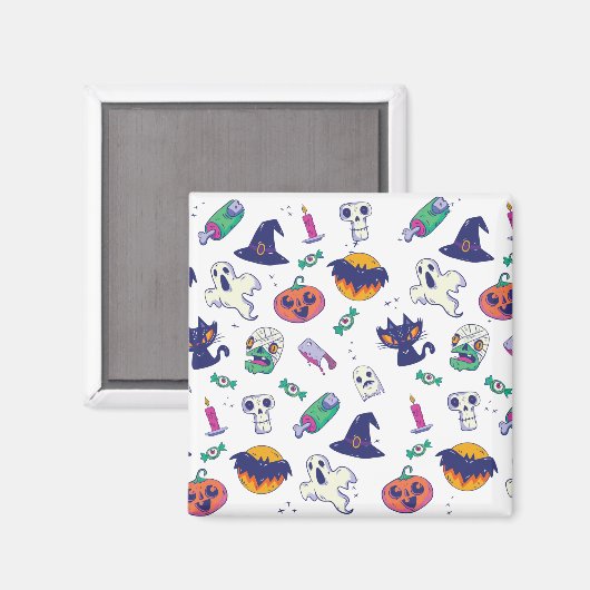 Halloween-Musterdekoration Magnet (Vorderseite/Rückseite)