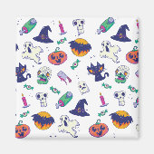 Halloween-Musterdekoration Magnet (Vorne)