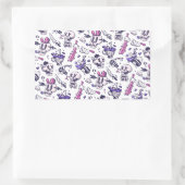 Halloween-Musterdekoration Rechteckiger Aufkleber (Tasche)