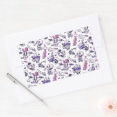 Halloween-Musterdekoration Rechteckiger Aufkleber (Umschlag)