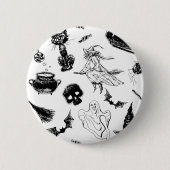 Halloween-Musterdesign Button (Vorderseite)