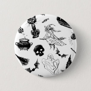 Halloween-Musterdesign Button