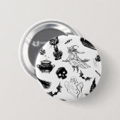 Halloween-Musterdesign Button (Vorne & Hinten)