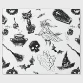 Halloween-Musterdesign Geschenkpapier (Flach)
