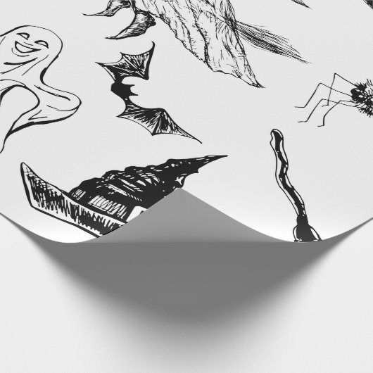 Halloween-Musterdesign Geschenkpapier (Ecke)