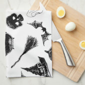 Halloween-Musterdesign Geschirrtuch (Viertel Falte)