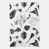 Halloween-Musterdesign Geschirrtuch (Vertikal)