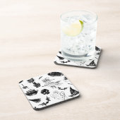 Halloween-Musterdesign Getränkeuntersetzer (Rechte Seite)