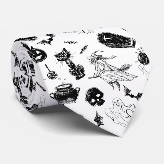 Halloween-Musterdesign Krawatte (Gerollt)