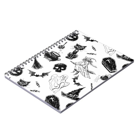 Halloween-Musterdesign Notizblock (Linke Seite)