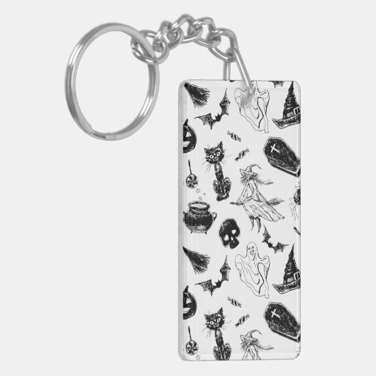 Halloween-Musterdesign Schlüsselanhänger (Vorderseite links)