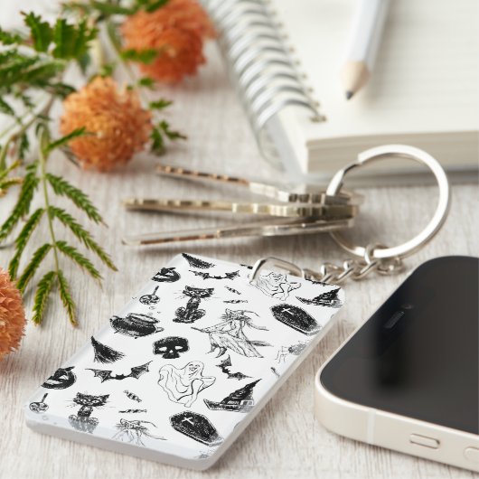 Halloween-Musterdesign Schlüsselanhänger (Vorderseite rechts)