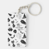Halloween-Musterdesign Schlüsselanhänger (Rückseite)