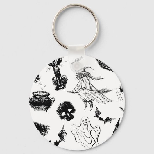 Halloween-Musterdesign Schlüsselanhänger (Vorderseite)