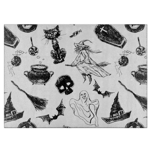 Halloween-Musterdesign Schneidebrett (Vorderseite)