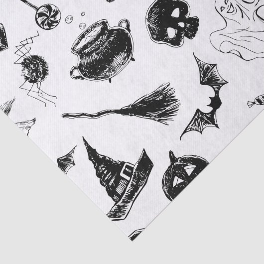 Halloween-Musterdesign Seidenpapier (Ausschnitt)