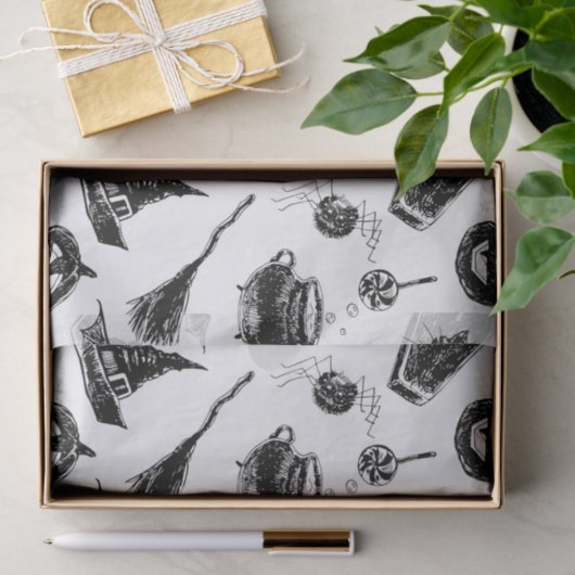 Halloween-Musterdesign Seidenpapier (Geschenk)