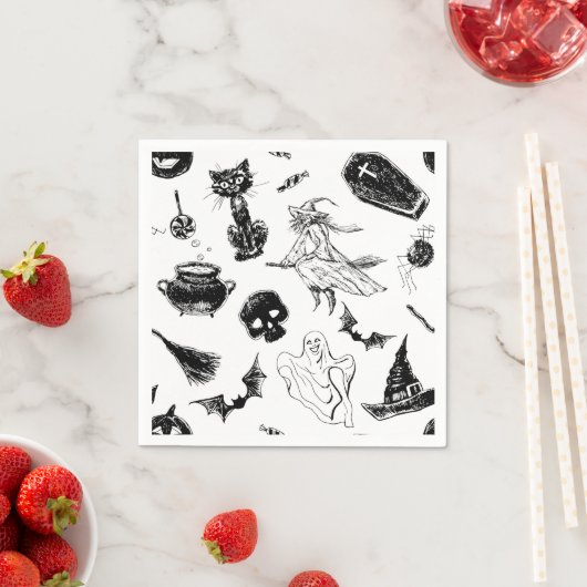 Halloween-Musterdesign Serviette (Beispiel)