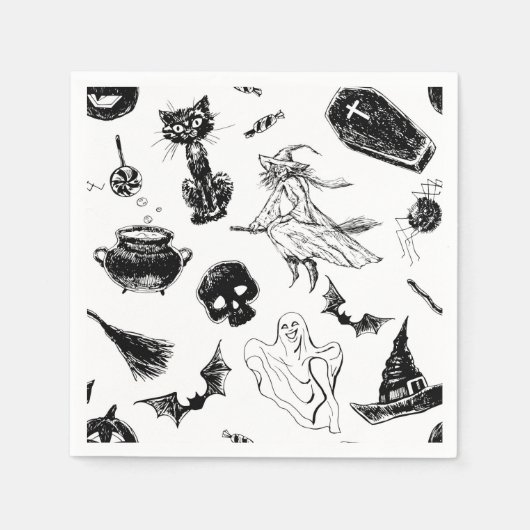 Halloween-Musterdesign Serviette (Vorderseite)