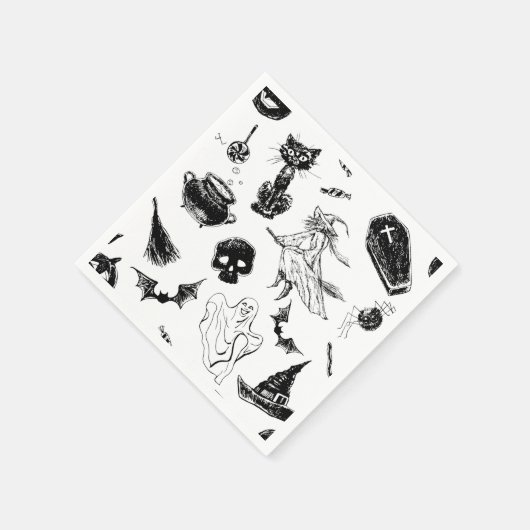 Halloween-Musterdesign Serviette (Ecke)