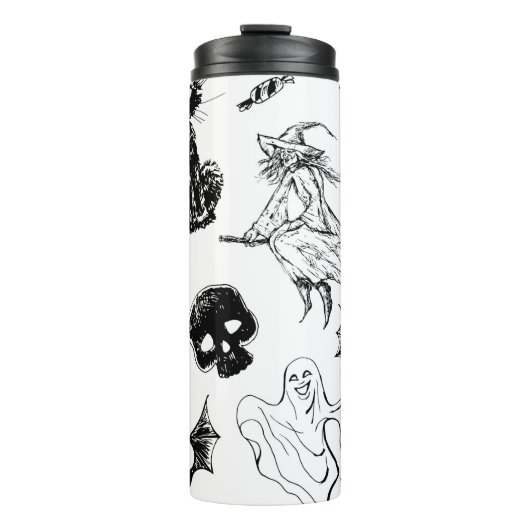 Halloween-Musterdesign Thermosbecher (Vorderseite)