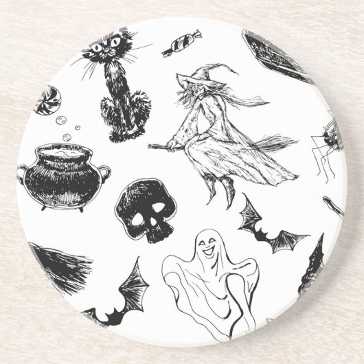 Halloween-Musterdesign Untersetzer (Vorne)