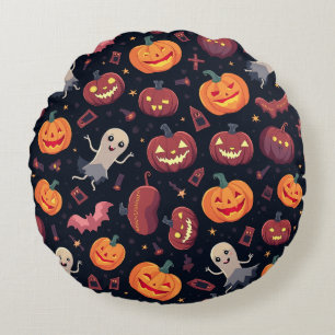 Halloween-Musterkissen Rundes Kissen
