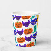 Halloween-Musterpapierplatte Pappbecher (Rückseite)