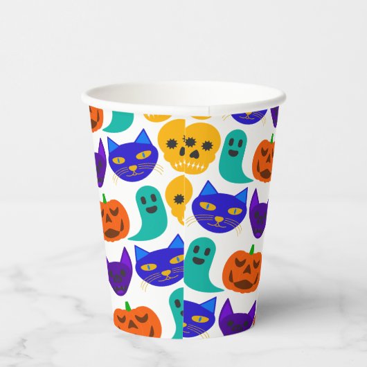 Halloween-Musterpapierplatte Pappbecher (Rechts)