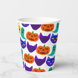 Halloween-Musterpapierplatte Pappbecher