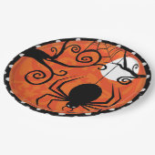 Halloween-Musterplatte Pappteller (Schrägansicht)