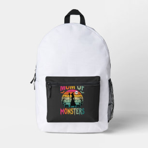 Halloween-Mutter der Monster Hexe Sonnenuntergang Bedruckter Rucksack